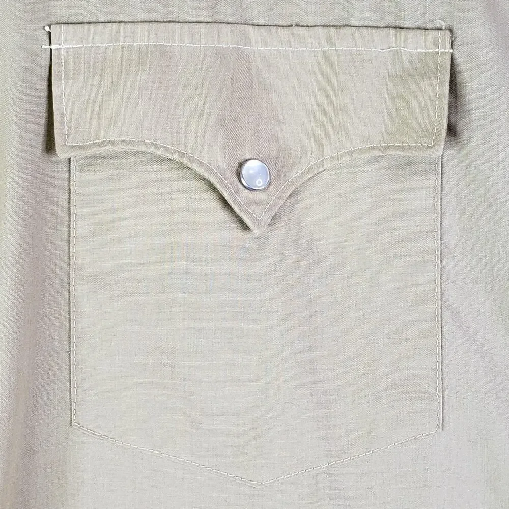 VTG 70s Pearl Snap Western Shirt Mens L Rockabilly Floral Cowboy Montgomery Ward - Picture 5 of 10
